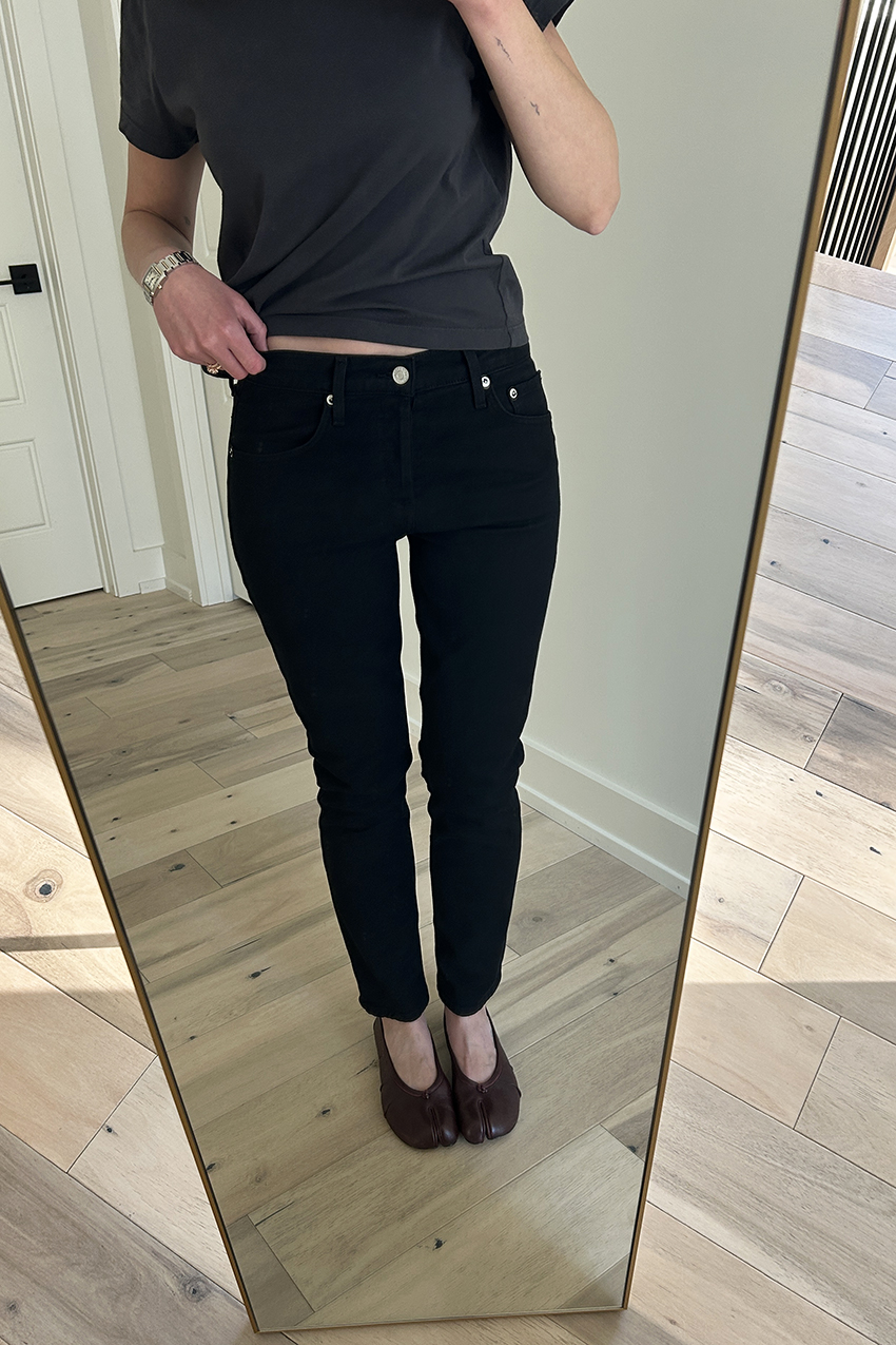 Agolde Cocktail Jeans try-on