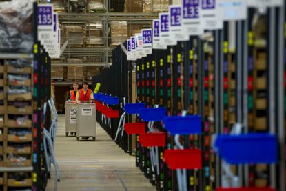 An Amazon warehouse.