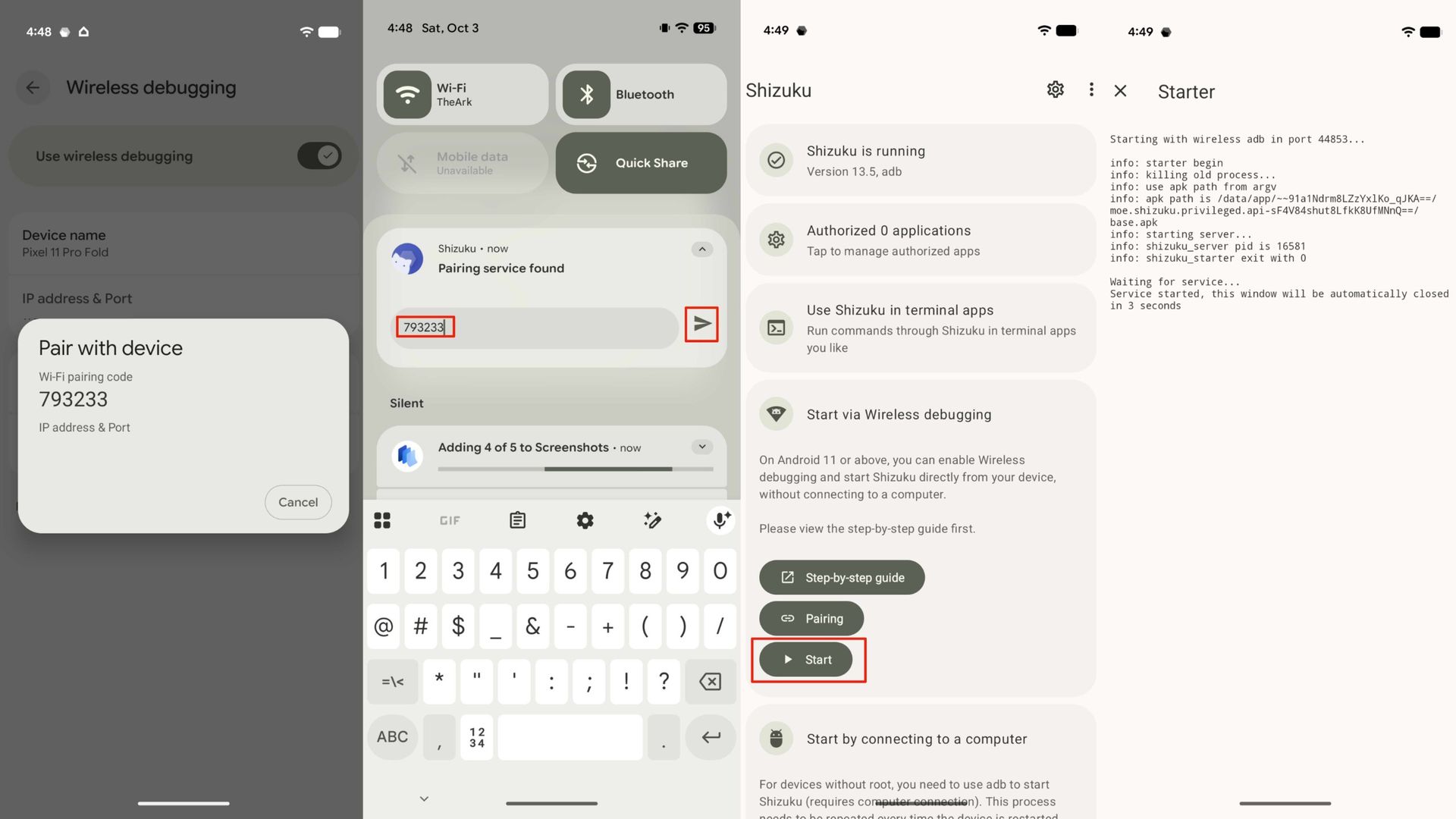 The steps for setting up HiLight Studio on the Pixel 11 Pro Fold.