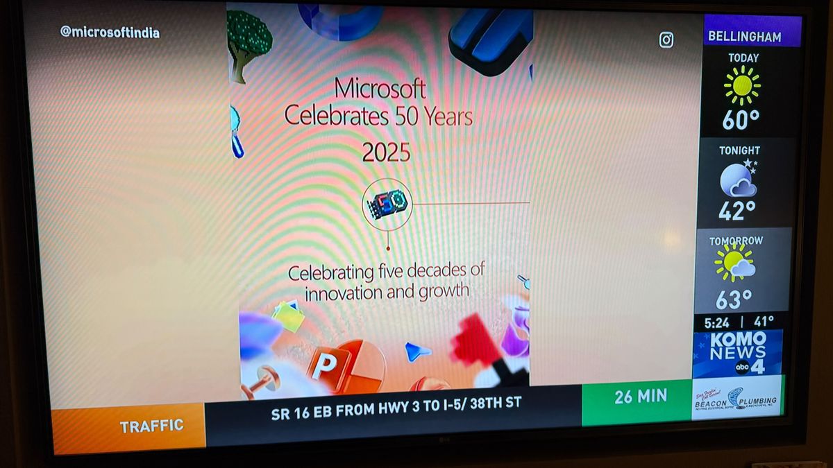 Microsoft event on local news