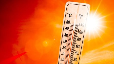 Thermometer during a heatwave