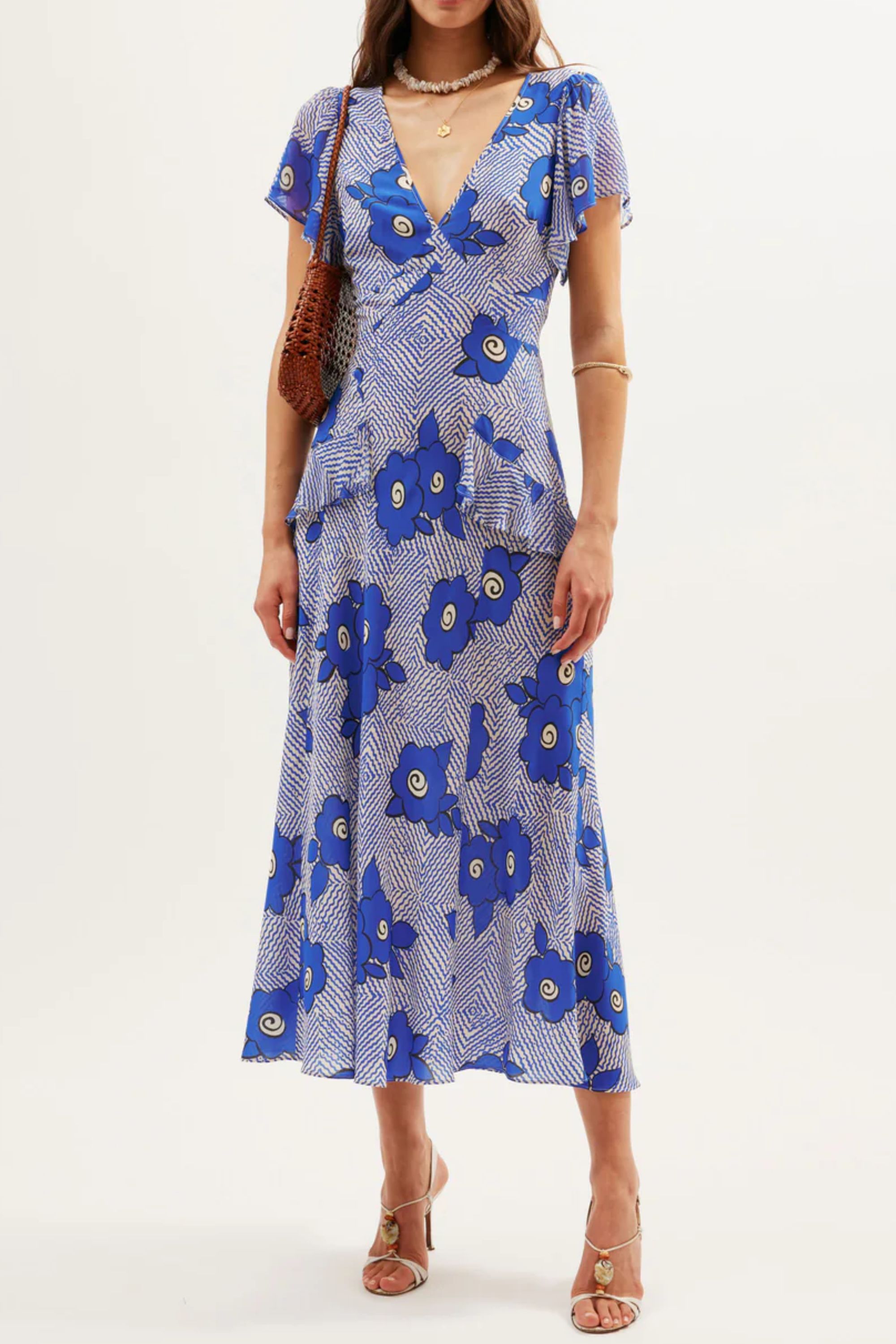 Rixo dress on model 