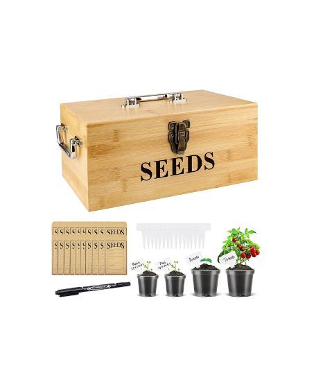 Wooden Seed Storage Box