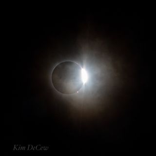 The diamond ring of the total solar eclispe seen from Hico, Texas by Kim DeCew