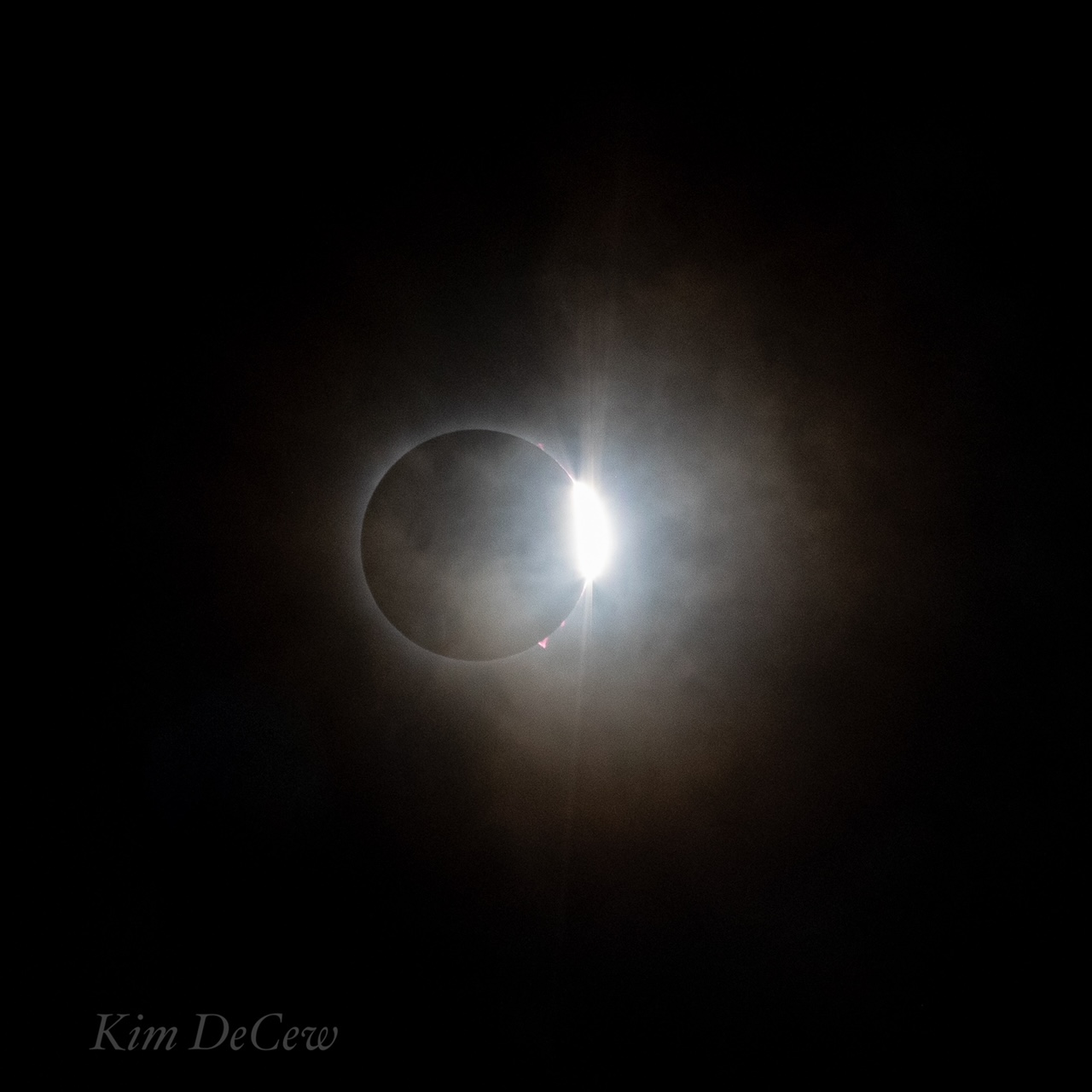 The diamond ring of the total solar eclipse seen from Hico, Texas by Kim DeCew