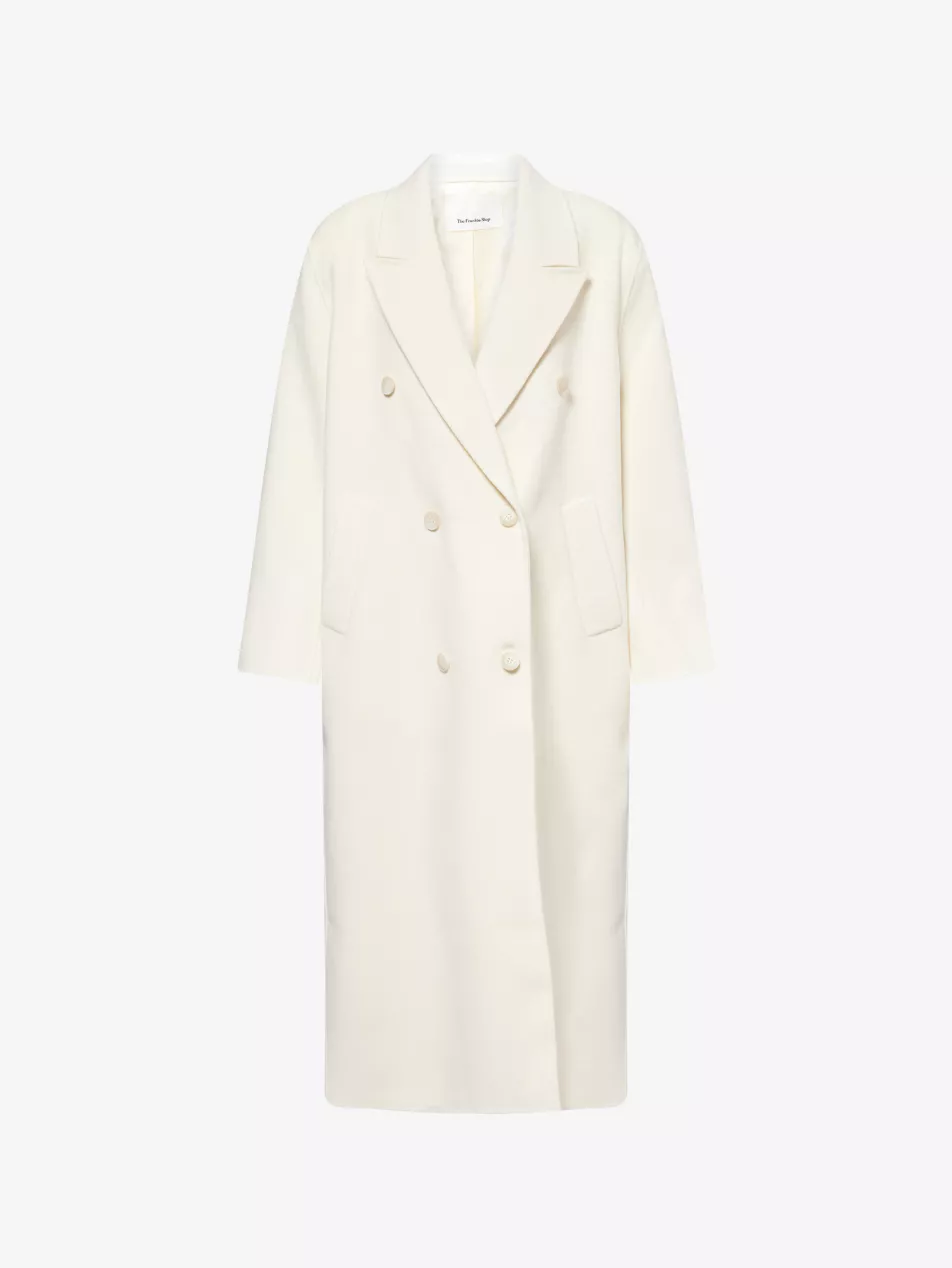 Gaia Double-Breasted Wool-Blend Coat