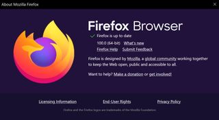 Firefox version 100