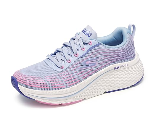 Skechers Women's Max Cushioning Elite 2.0 Sneaker, Light Blue/pink, 8.5