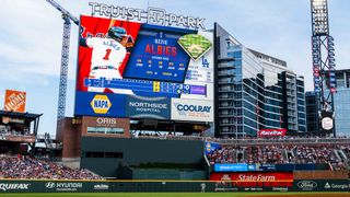 Scoreboard at Truist Park