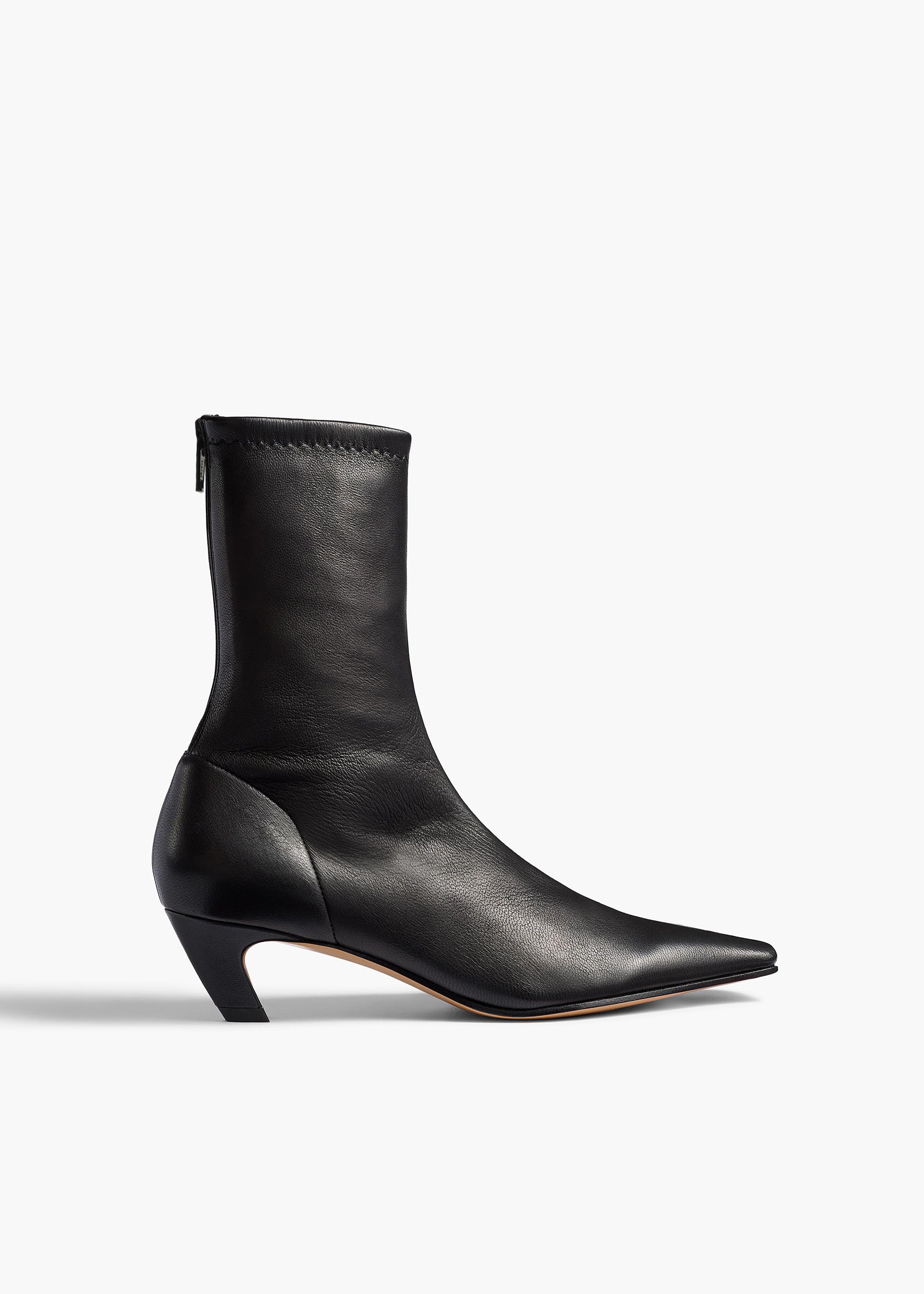 Arizona Stretch Ankle Boot in Black Nappa Leather - 35 / Black / Upper100%llsole100%cl