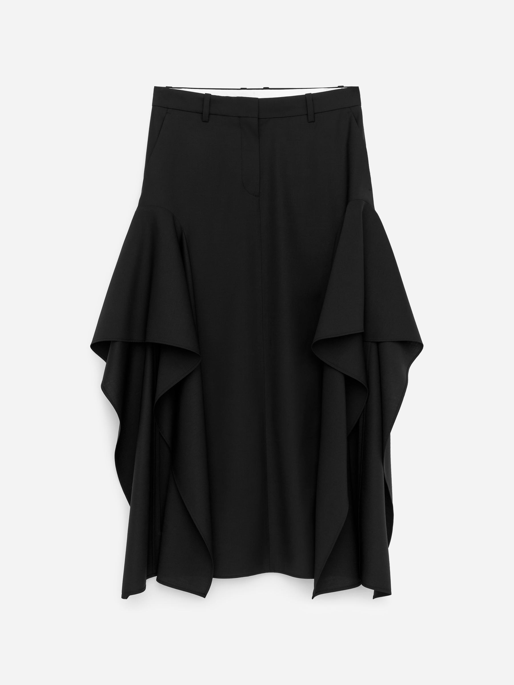 arket statement black skirt