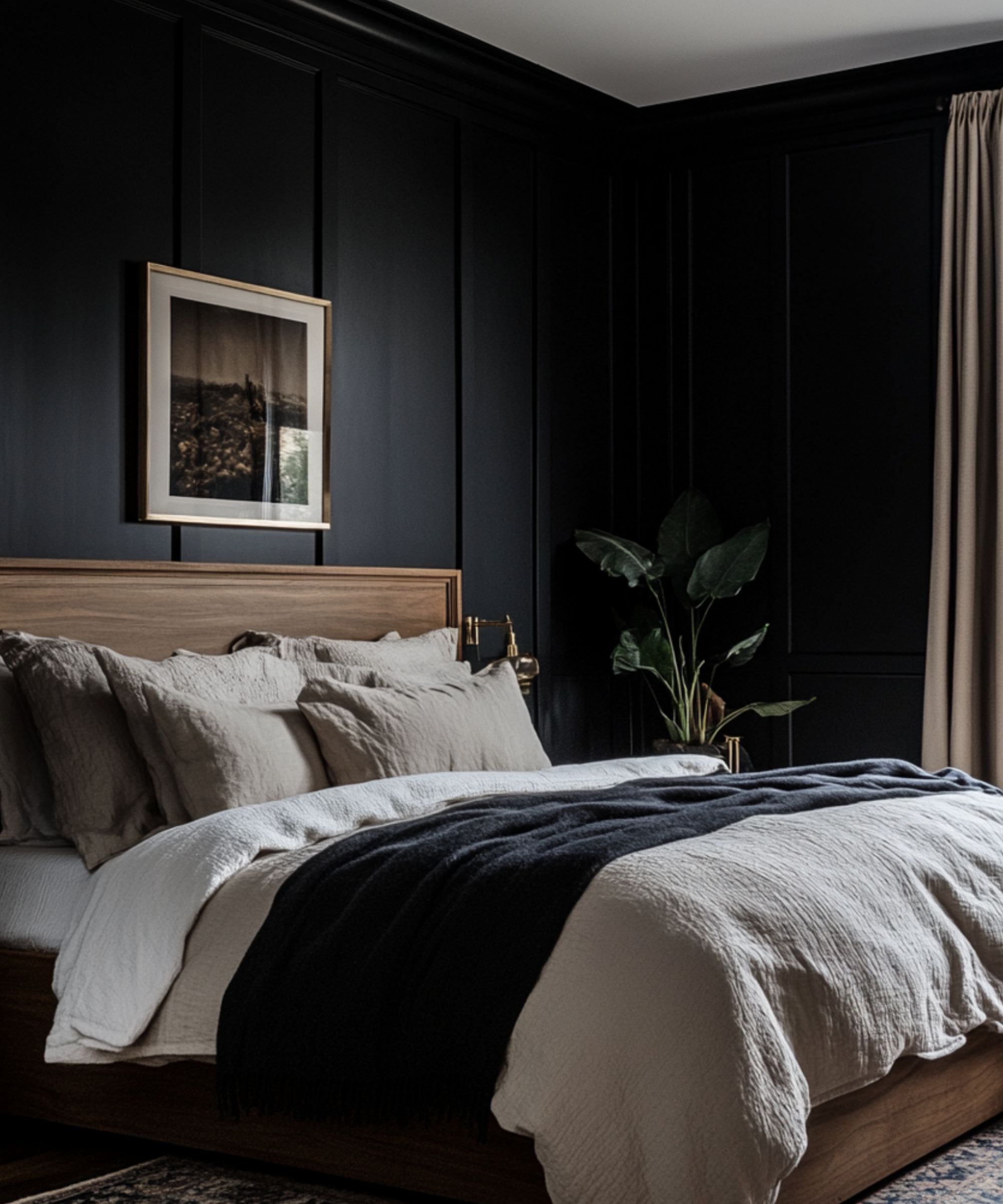 Dark cozy bedroom