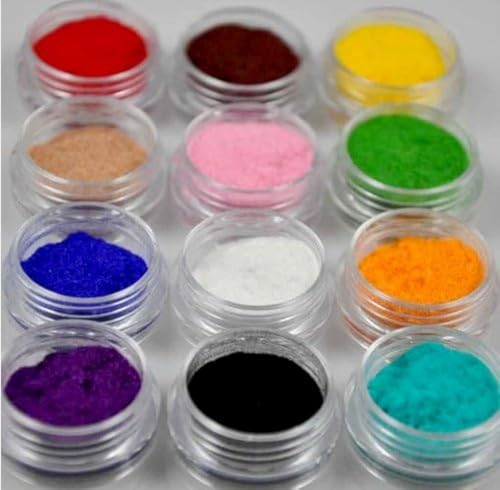 12 Colour Velvet Flocking Powder for Velvet Manicure Nail Art Polish Tips New
