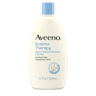 Aveeno Eczema Therapy Daily Moisturizing Body Cream for Sensitive Skin, Soothing Eczema Relief Cream, Colloidal Oatmeal & Ceramide for Dry & Itchy Skin, Steroid- & Fragrance-Free, 12 Oz