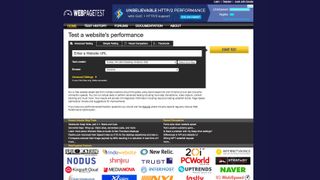 WebPageTest homepage