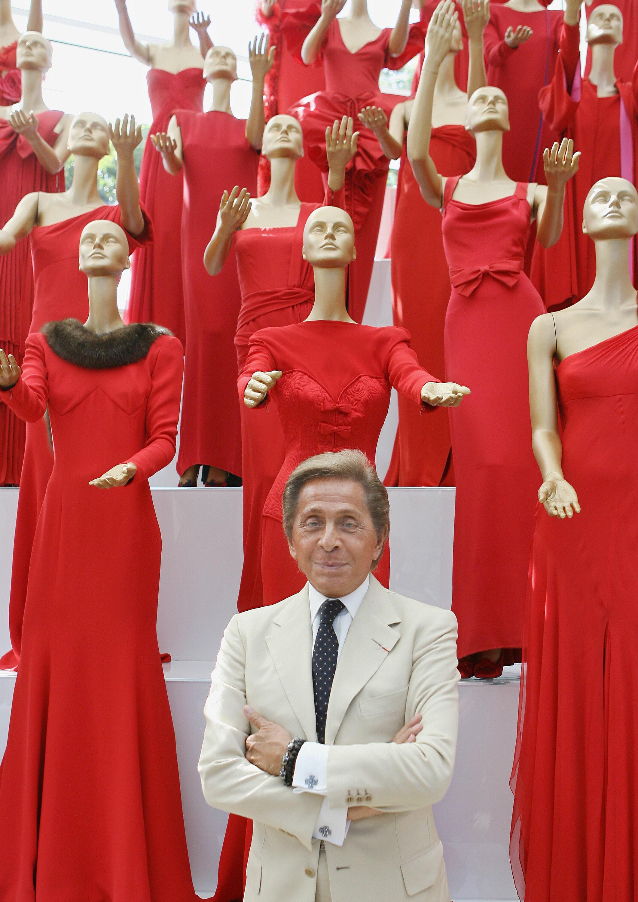 Valentino Garavani at an exhibition of his work in Rome (2007)