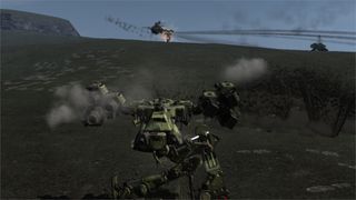 a bidepal mech facing the camera