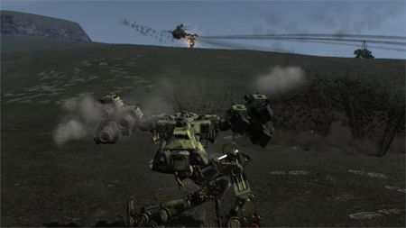 a bidepal mech facing the camera