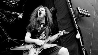 Pantera guitarist Dimebag Darrell live at Castle Donington Monsters of Rock, United Kingdom, 1994