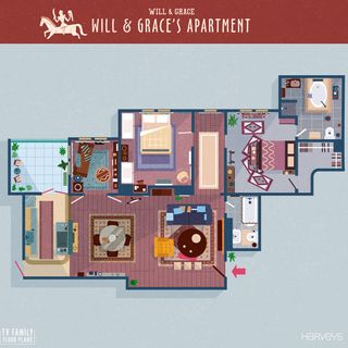 floor plans of TV show will and grace