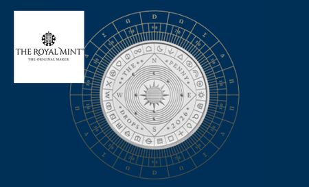 the royal mint logo top left with a diagram of icons