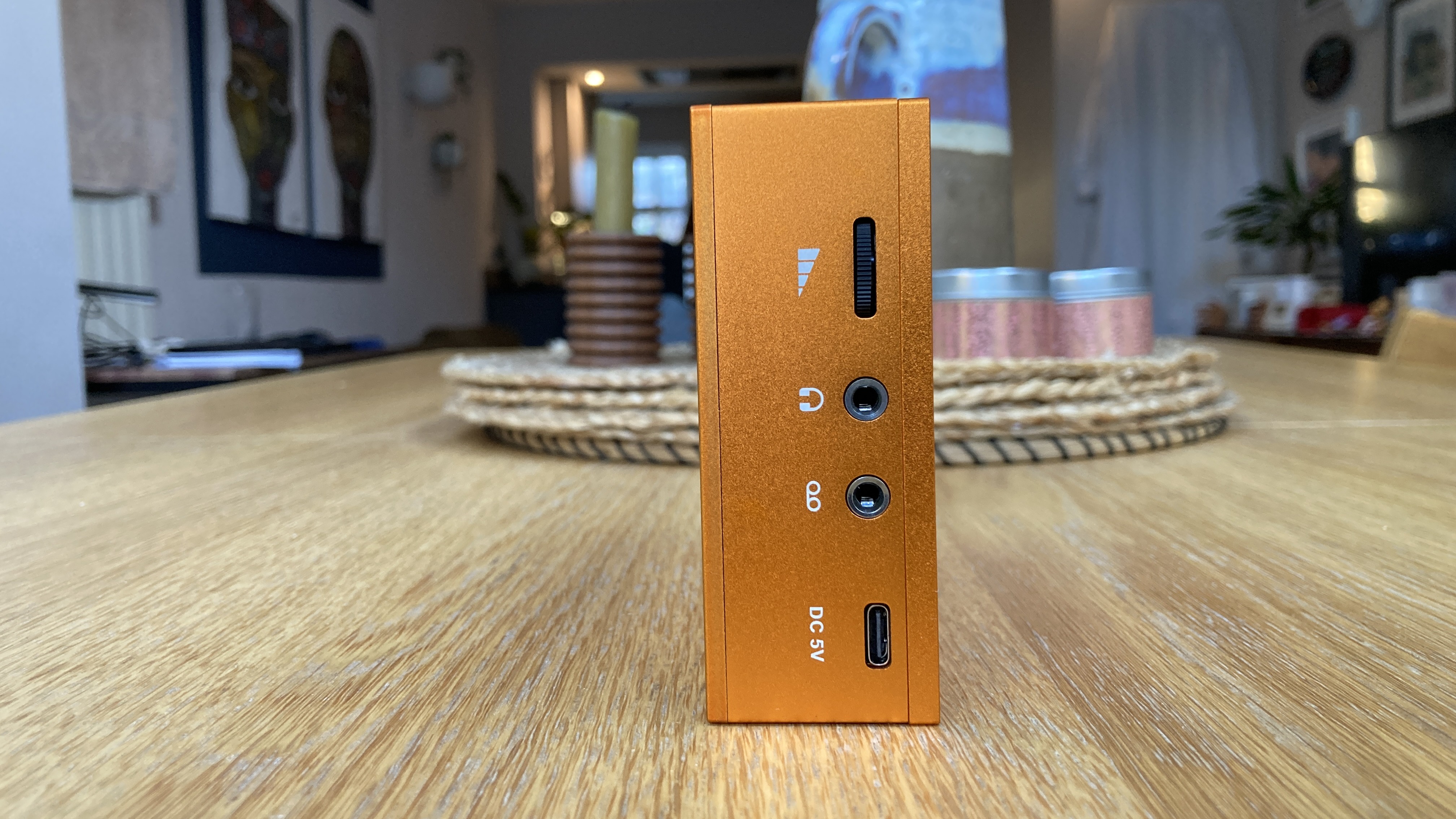 Side view of the We Are Rewind WE-001 in serge orange