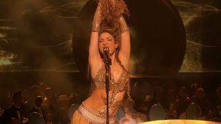 Shakira performing at Grammys 2025