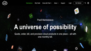 Website screenshot for Pax8