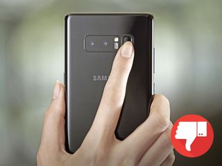 Fingerprint sensor in awkward location