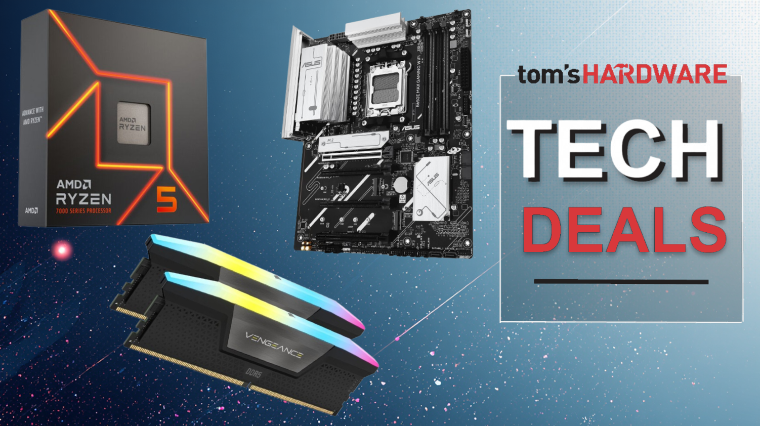 Get 16GB DDR5 for less than $260 in this B&H RAM bundle deal for an AMD AM5 build — save $119 on this PC parts kit that includes a Ryzen 5 CPU and an Asus B650E