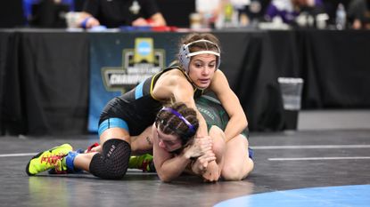 Wrestlers compete at the 2026 NCAA Women&rsquo;s Wrestling Championship in Iowa.