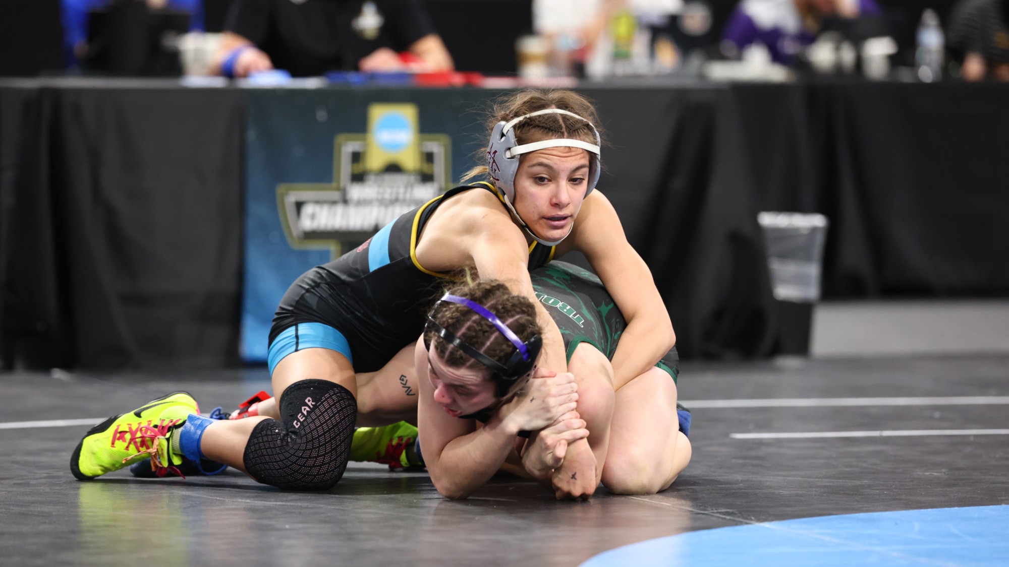 Wrestlers compete at the 2026 NCAA Women&rsquo;s Wrestling Championship in Iowa.