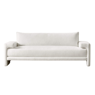 white velvet modern couch