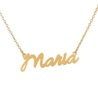 1. Amazon Handmade Personalized Gold Name Necklace