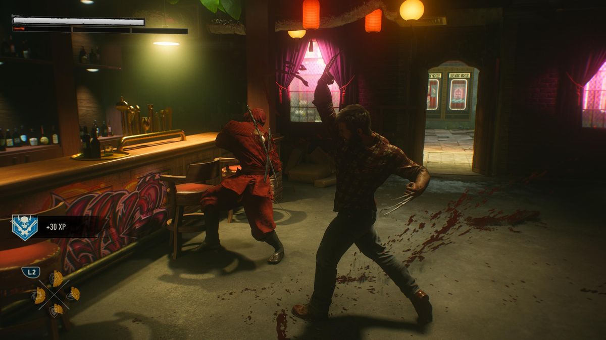 Screens from a Marvel game