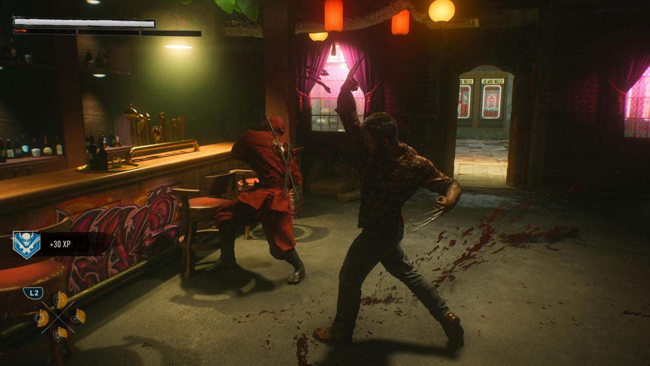 Screens from a Marvel game