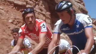 Kevin Costner riding a bike in American Flyers