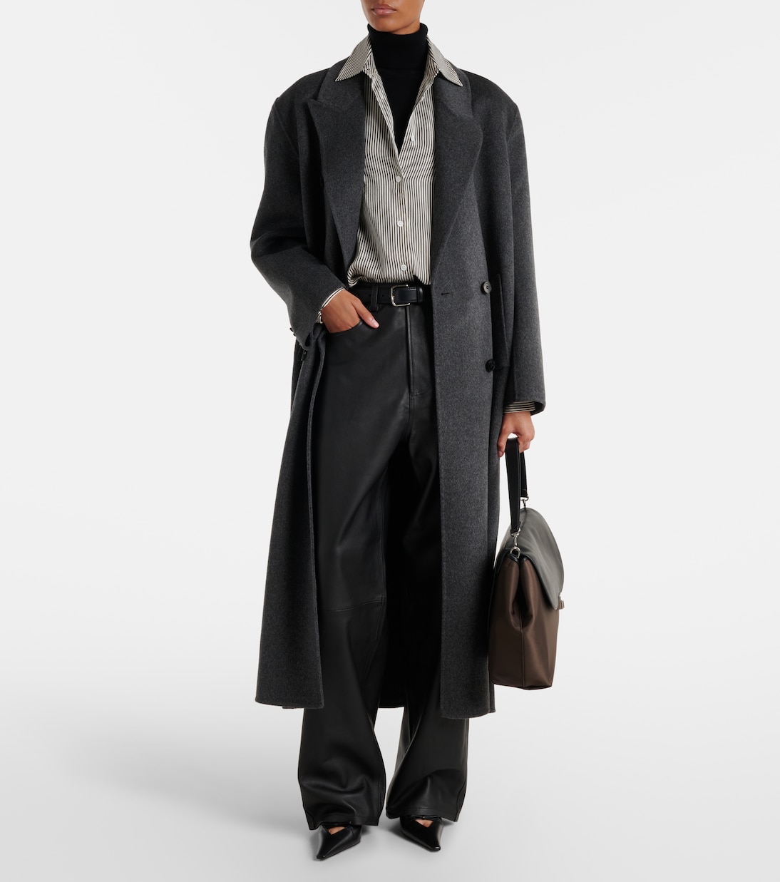 Gaia Double-Breasted Wool-Blend Coat