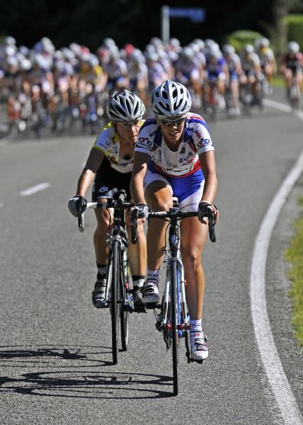 Two riders have slipped off the front early.
