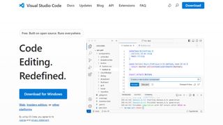 Website screenshot for Visual Studio Code