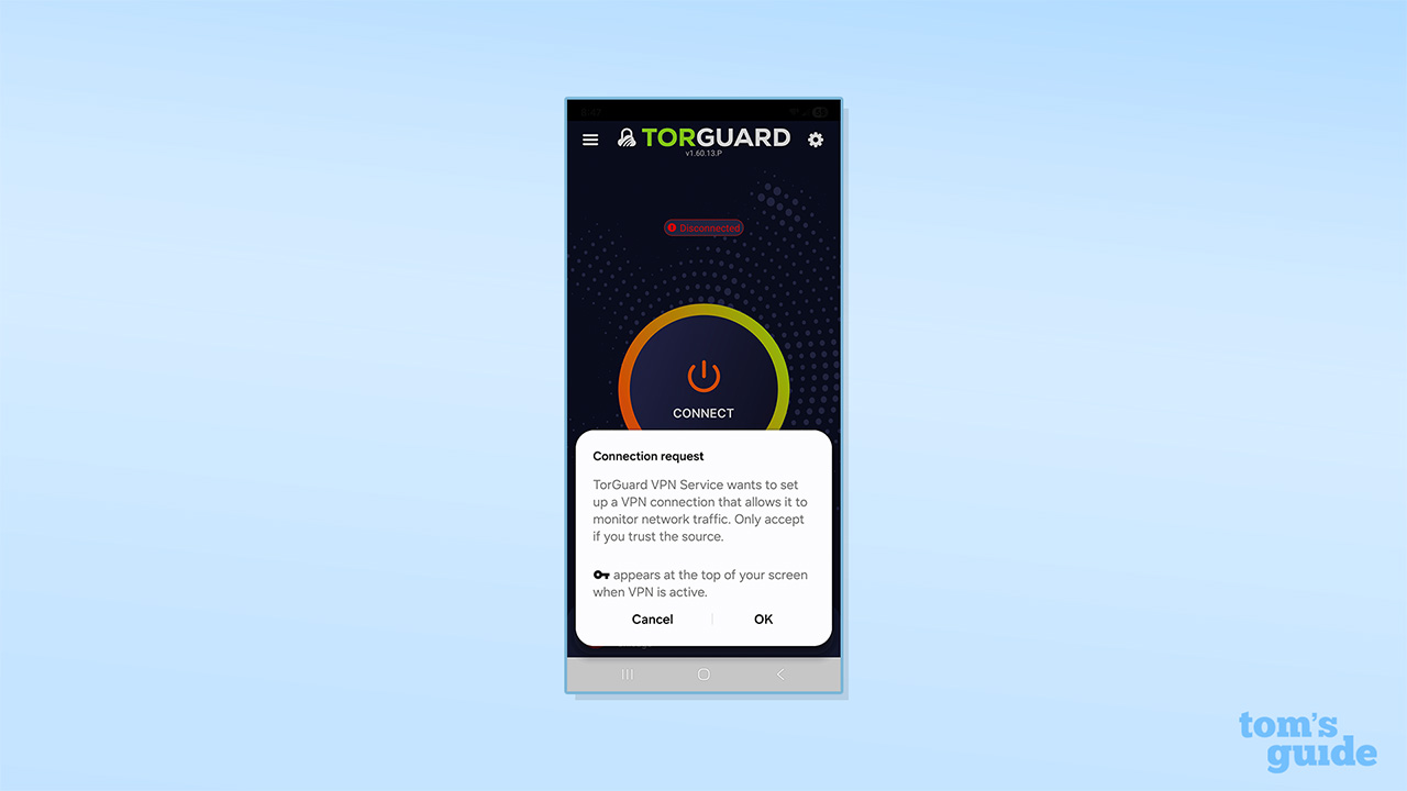 TorGuard connection request