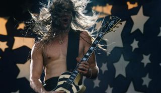 Zakk Wylde performs onstage with Ozzy Osbourne at Luzhniki Stadium in Moscow in August 1989