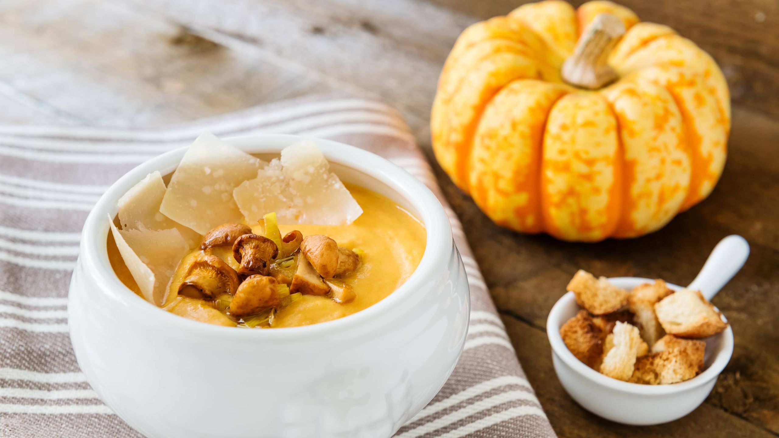 Gordon Ramsay's Pumpkin Soup with Wild Mushrooms