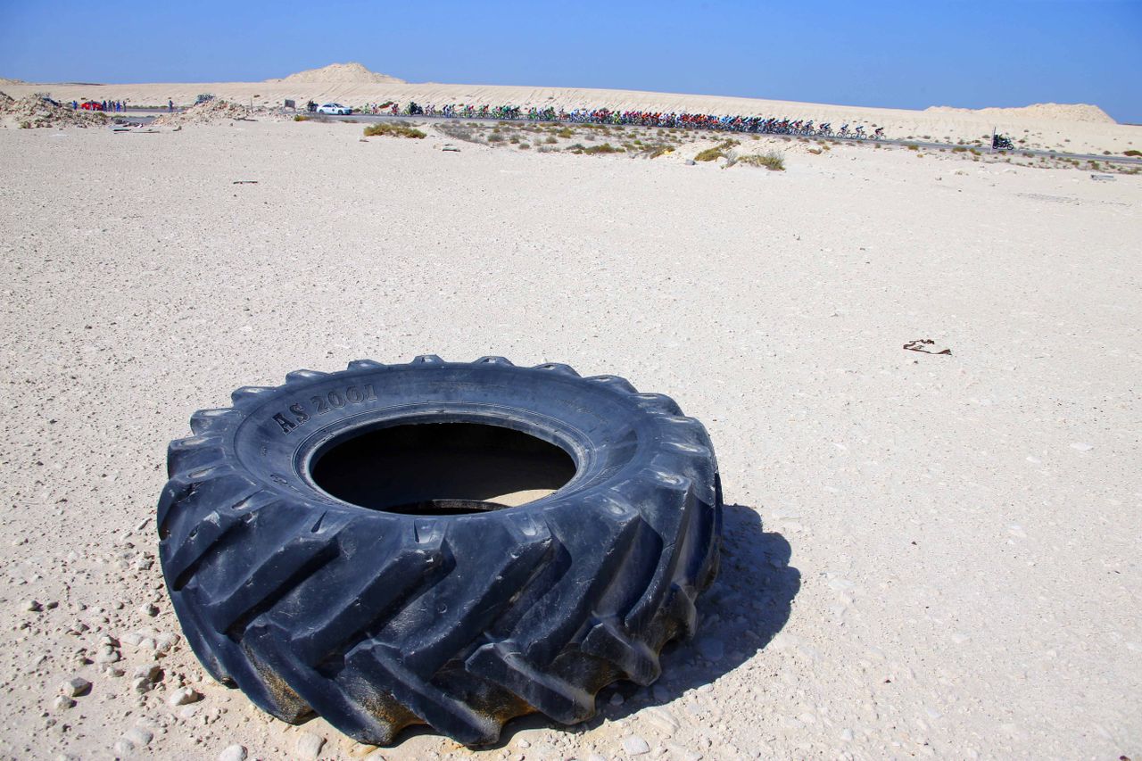 Into the desert at the 2015 Dubai Tour.