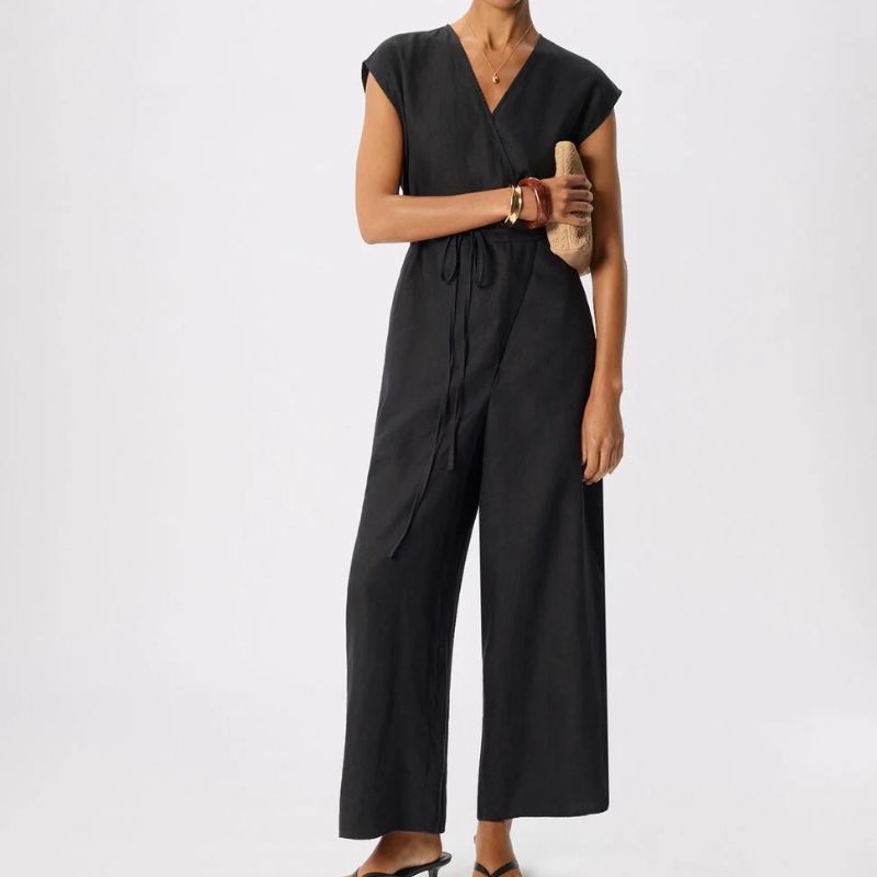 Whistles, black linen jumpsuit