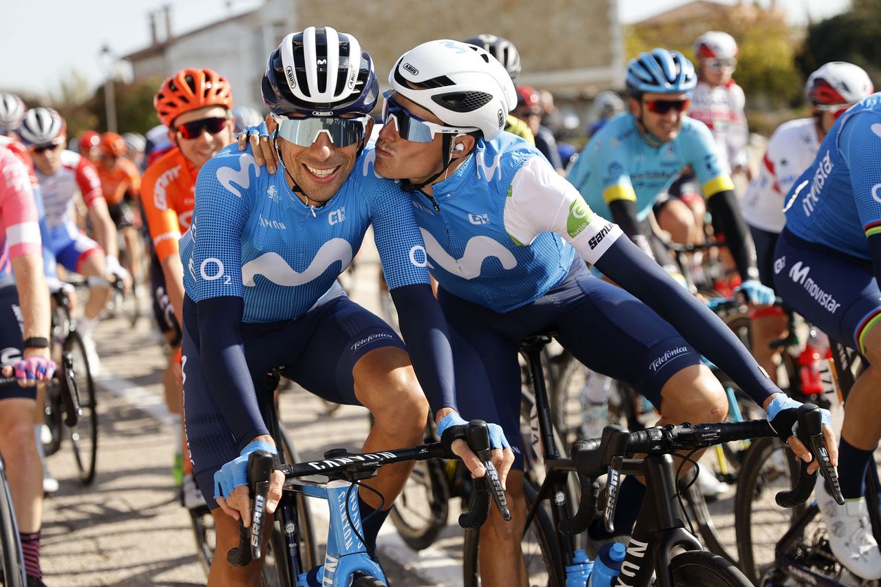 Cycling: Vuelta Espa&Atilde;&plusmn;a 2020 / Tour Spain 2020 / 9 Etapa / 9 Stage /
BUNCH / PELOTON / OLIVEIRA, Nelson (POR) MAS, Enric (ESP) /
Castrillo del Val - Aguilar de Campo (163,6 km) 29-10-2020/
Cycling: Vuelta Espa&Atilde;&plusmn;a 2020 / Tour Spain 2020 / 9 Etapa / 9 Stage /
&Acirc;&copy;PHOTOGOMEZSPORT2020