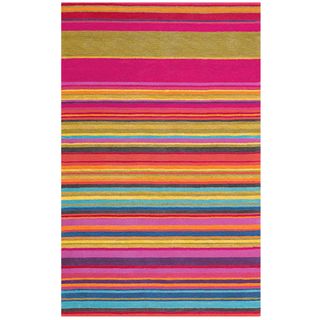 stripe rug with bright and fresh
