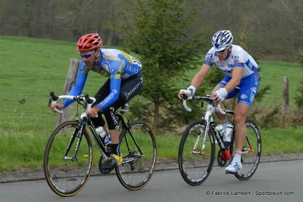 Remi Cusin (Team Type 1-Sanofi) and David Boucher (FDJ-BigMat) off the front