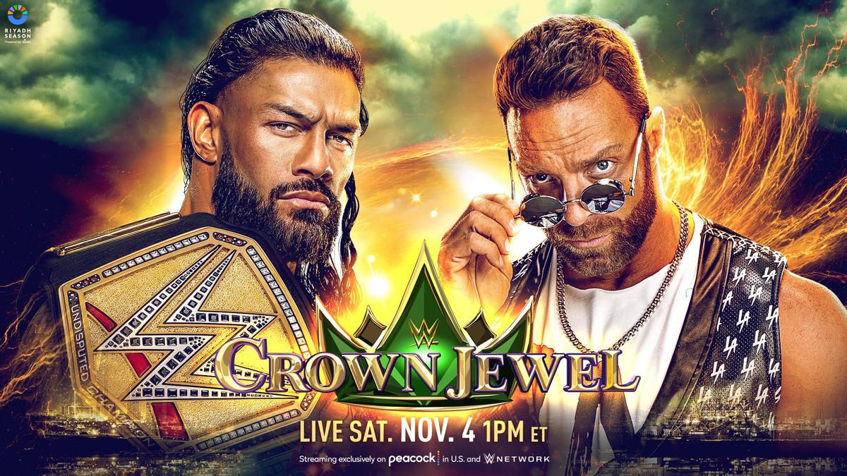 WWE Crown Jewel 2023 live stream watch Roman Reigns vs. LA Knight now