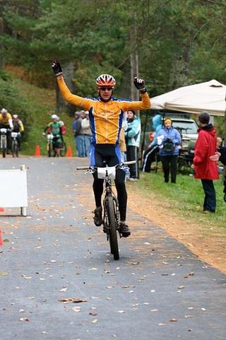 Ben Sontag (Fort Lewis College) crosses the line victorious
